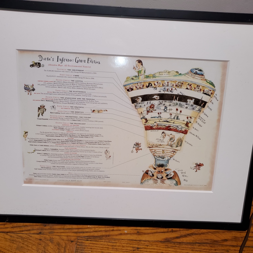Dante's Inferno Art Print in Frame
